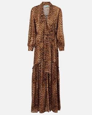 Melissa Odabash Skylar Leopard-Print Maxi Dress - Brown