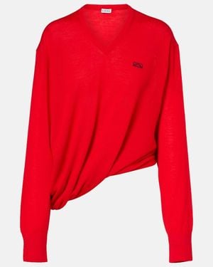 Loewe Pullover Double L Aus Wolle - Rot