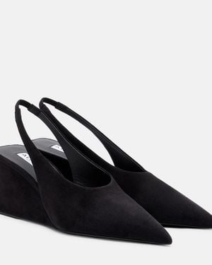 Alaïa Alaã¯A Cube Wedge Slingback Court Shoes - Black