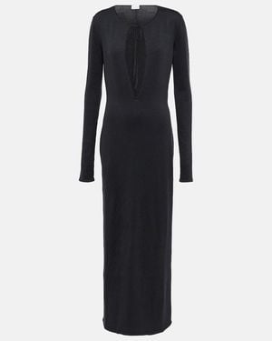 Magda Butrym Cutout Silk Maxi Dress - Blue