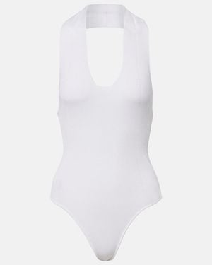 KHAITE Toto Halterneck Bodysuit - White