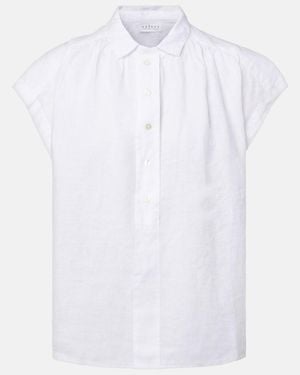 Velvet Elowen Linen Top - White