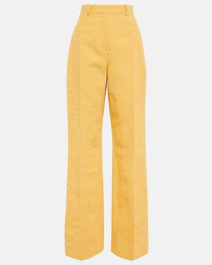 Jacquemus Le Pantalon Sauge Flared Trousers - Yellow