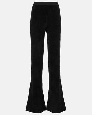 Proenza Schouler Label Evie Chenille Flared Trousers - Black