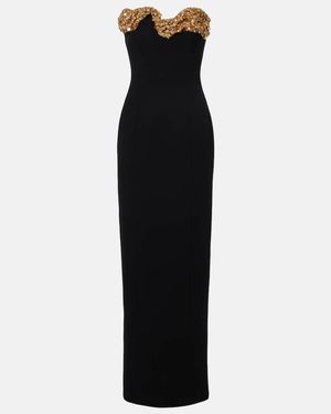 Rachel Gilbert Lucca Embellished Gown - Black