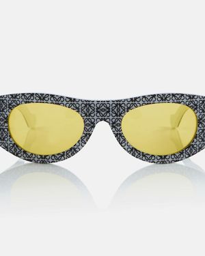 Loewe Nature Oval Sunglasses - Black