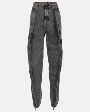 Y. Project Panelled Straight Jeans - Grey