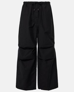 Acne Studios Pantalones Anchos De Mezcla De Algodon - Azul
