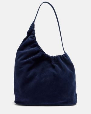 Aesther Ekme Demi Lune Cloud Suede Shoulder Bag - Blue