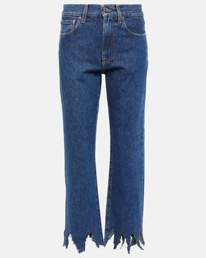 JW Anderson Distressed Cropped Jeans - Blue