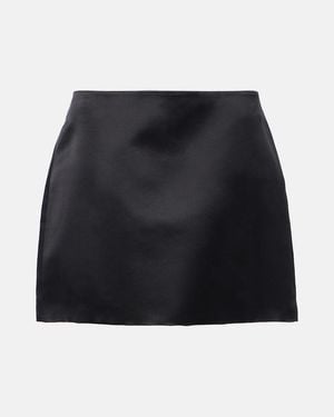 Lisa Yang Silk Satin Mini Skirt - Black