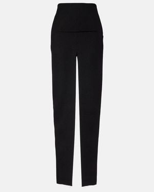 Rick Owens High-Rise Virgin Wool Maxi Skirt - Black
