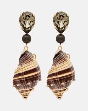 Jennifer Behr Alon Crystal-Embellished Earrings - Metallic