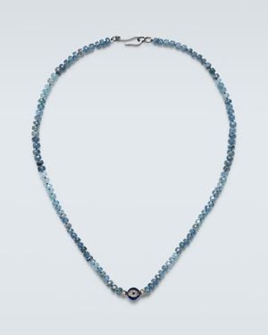 Ileana Makri Sterling Beaded Necklace With Gemstones - Blue