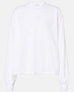 Alaïa Sudadera De Jersey De Algodon - Blanco