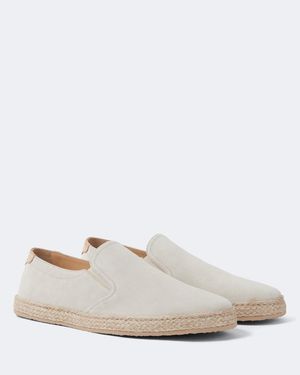Brunello Cucinelli Espadrilles Aus Veloursleder - Weiß