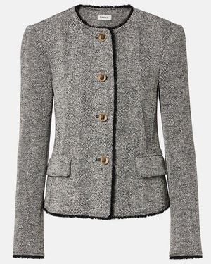 Jonathan Simkhai Ivie Herringbone Jacket - Gray
