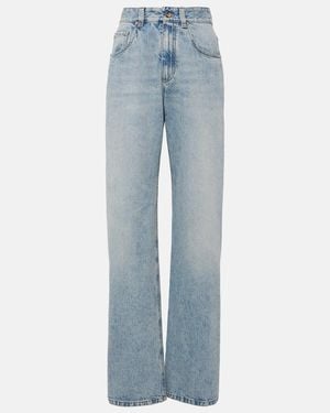 Brunello Cucinelli High-Rise Straight Jeans - Blue