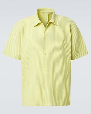 Homme Plissé Issey Miyake Cropped-Farben: May Hemd - Gelb
