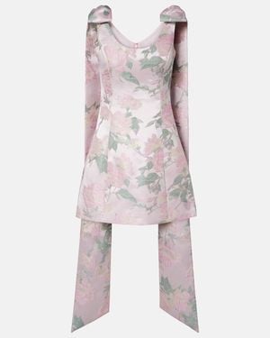 Markarian Gita Floral Brocade Minidress - Pink
