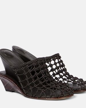 Jacquemus Wedge-Mules Double 110 Aus Leder - Braun