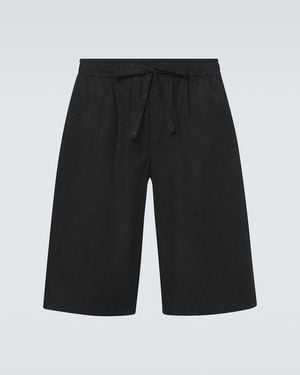 Dolce & Gabbana Dg Cotton Bermuda Shorts - Black