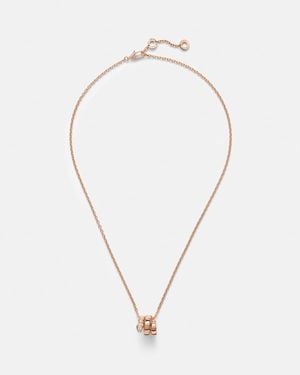 BVLGARI Collar Serpenti Viper De Oro Rosa De 18 Ct Con Diamantes - Metálico
