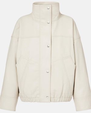 Rohe Leather Bomber Jacket - Natural