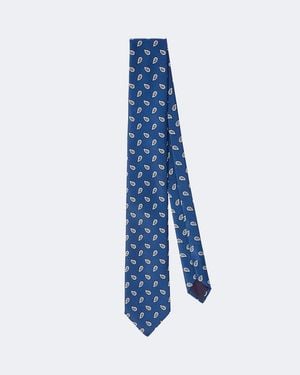 Charvet Corbata De Sarga De Seda Con Paisley - Azul