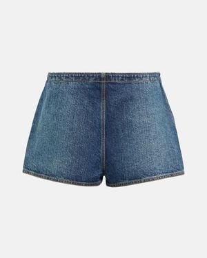 Alaïa Shorts En Denim - Azul
