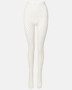 Wardrobe NYC Rhw Web Wool-Blend Tights - White