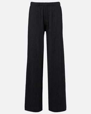 Lisa Yang Aina Cotton And Cashmere Jersey Straight Pants - Blue