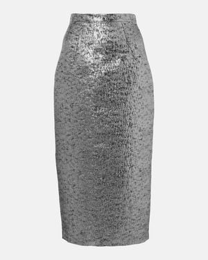 Emilia Wickstead Lorelei Pencil Skirt - Grey