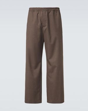 The Row Weite Hose Ari Aus Wolle - Braun