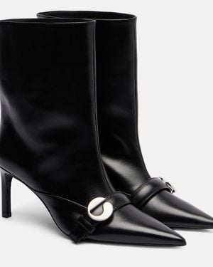 Coperni Logo Leather Ankle Boots - Black