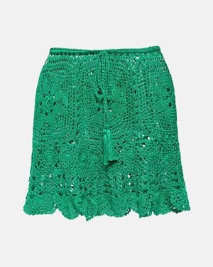Anna Kosturova Crochet Miniskirt - Green