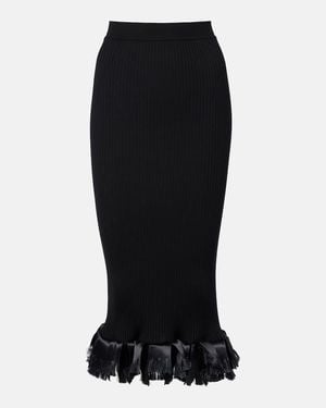 FFORME Riley Wool-Blend Midi Skirt - Black