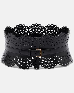 Alaïa Guertel Vienne Wave Aus Leder - Schwarz