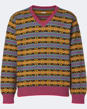 Bode Bracken Fair Isle Cotton Sweater - Multicolor