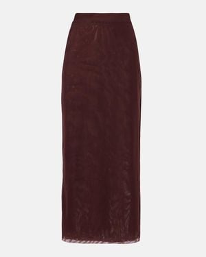 SIR. Falda Midi De Jersey De Tiro Alto - Morado