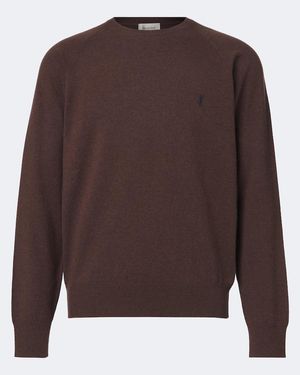 Saint Laurent Pullover Cassandre Aus Kaschmir - Braun