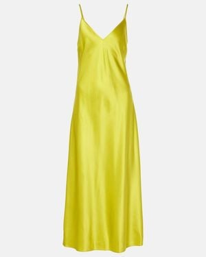 JOSEPH Vestido Lencero Clea De Saten De Seda - Amarillo
