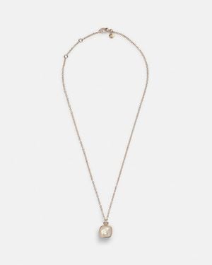 Pomellato Nudo 18kt Rose And White Gold Necklace With Topaz, Mother-of-pearl, And Diamonds