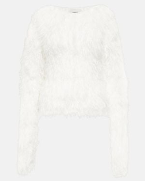 Coperni Fluffly Knit Jumper - White