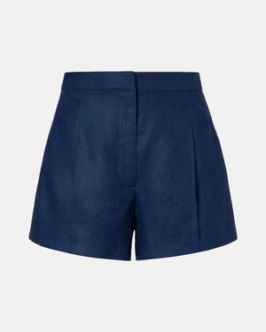 Posse Rosalie Linen Shorts - Blue