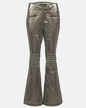 Perfect Moment Aurora Low-Rise Metallic Flared Ski Trousers - Grey