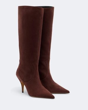 Jude Theresa Knee-High Leather Boots - Brown