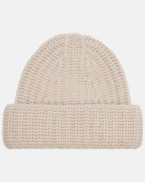 Lisa Yang Beatris Ribbed-Knit Cashmere Beanie - Natural