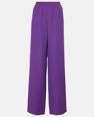 Valentino Cady Couture Wide-Leg Pants - Purple