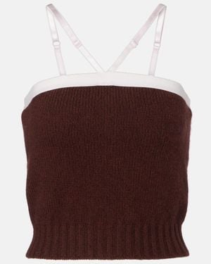 Prada Wool And Cashmere Top - Purple